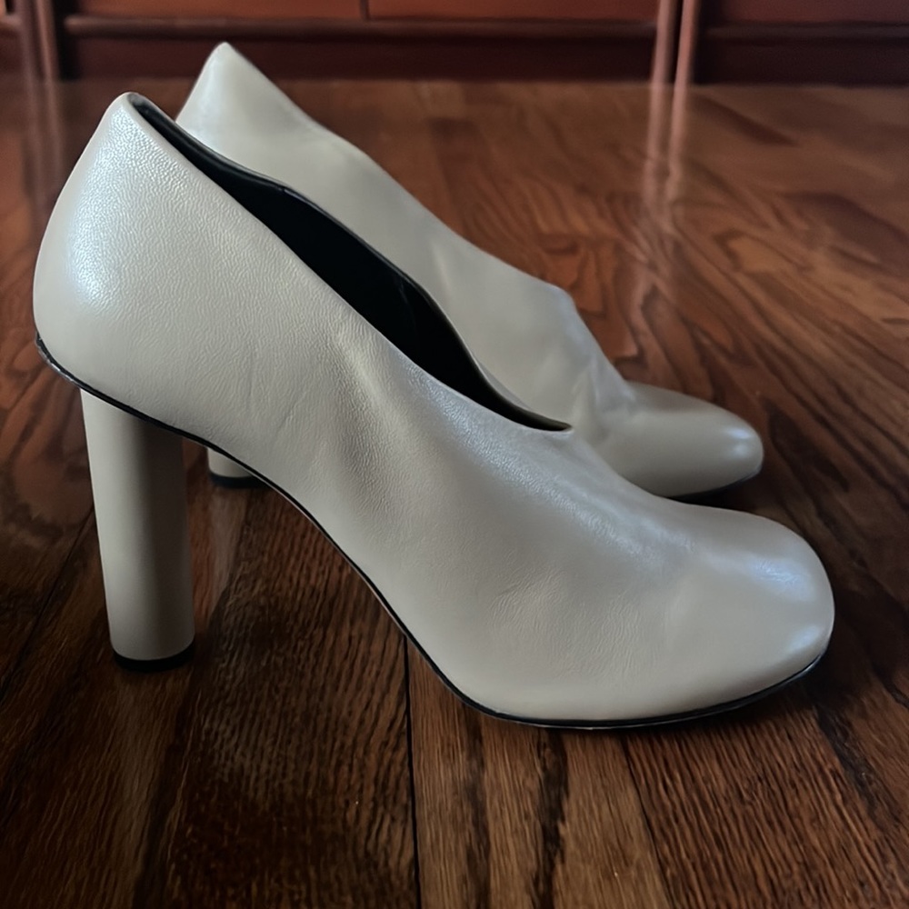 Proenza Schouler Cream Beige Leather Pumps Size 10 Fits Like 9 Luxury Minimalist - Picture 4 of 8
